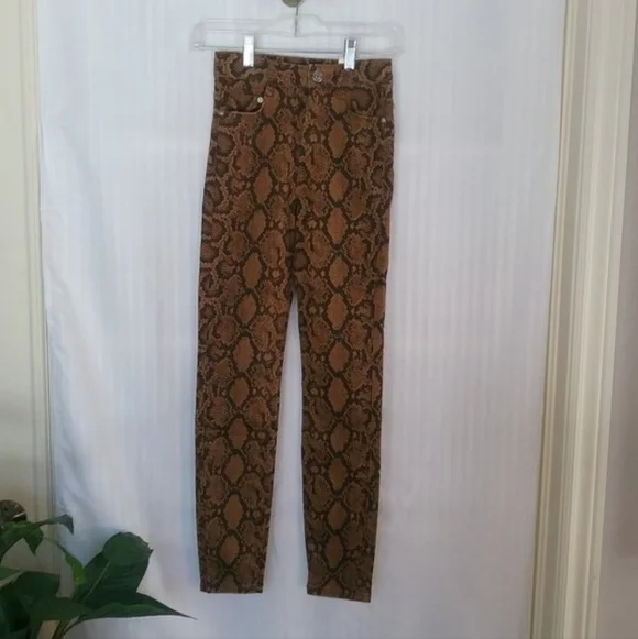 ZARA BNWT Python Print Hi-Rise Skinny Jean - Picture 3 of 3